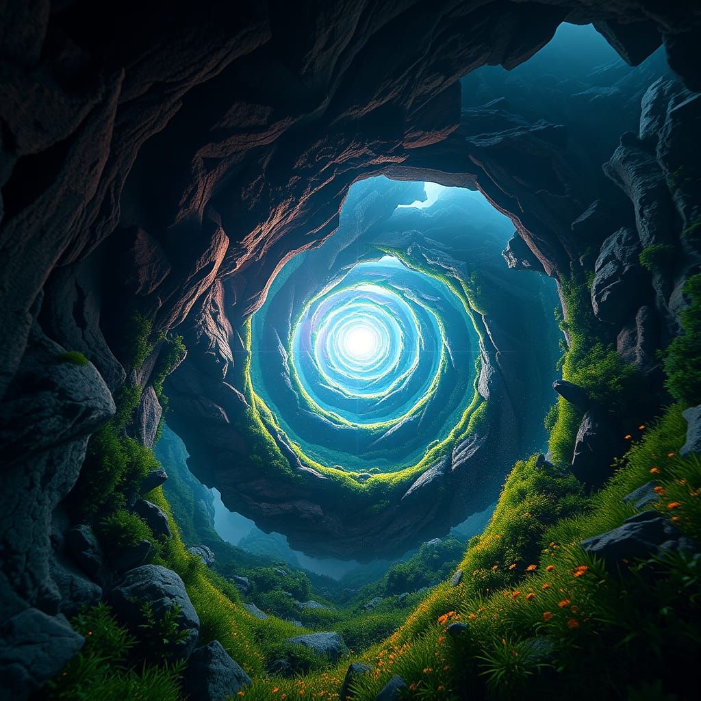 Surreal Fantasy World Descends into Mystical Depths