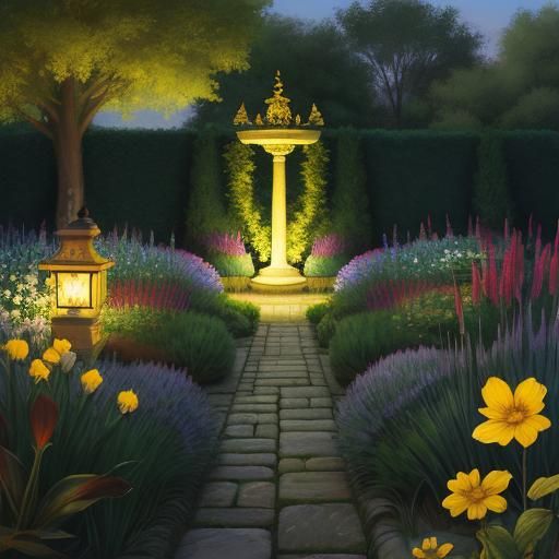 Ethereal Garden of Light