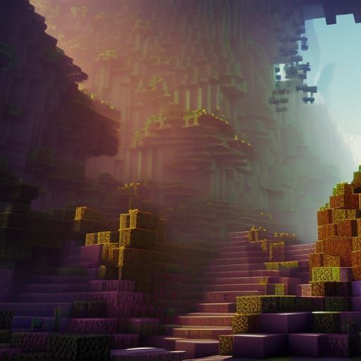 Minecraft Dark Fantasy Concept Art in 8K