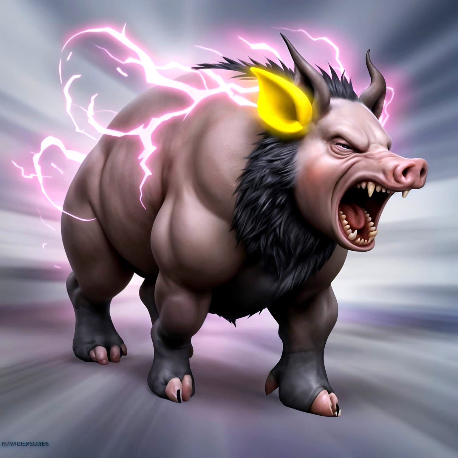 Dynamic Action Pose with Blurry Yellow Background