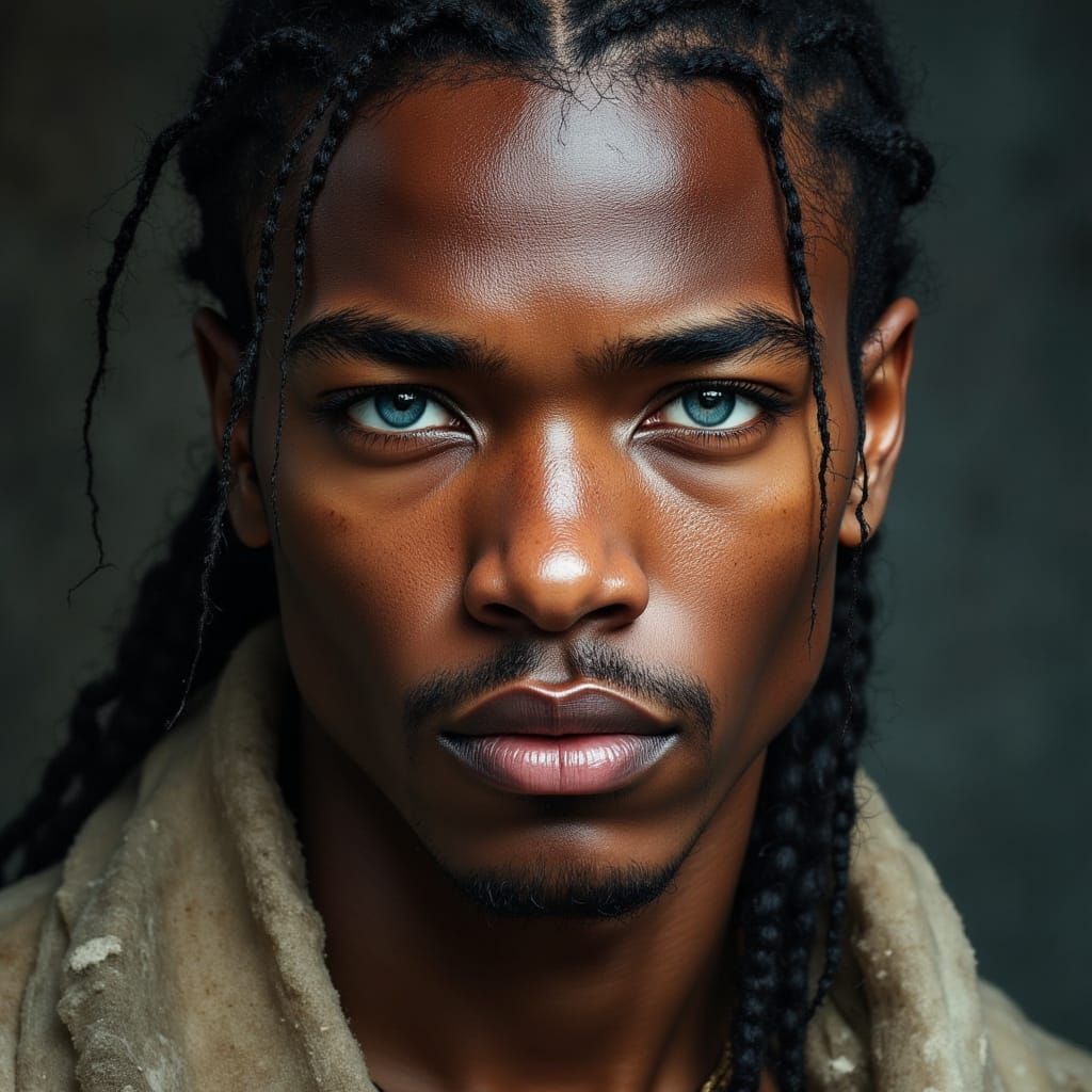 Warrior God Portrait: Michael B. Jordan as Muscular Black Ma...