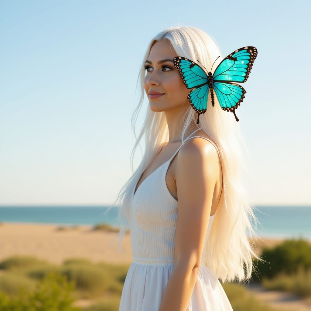Lady Timpani with White Hair and Prismatic Eyes