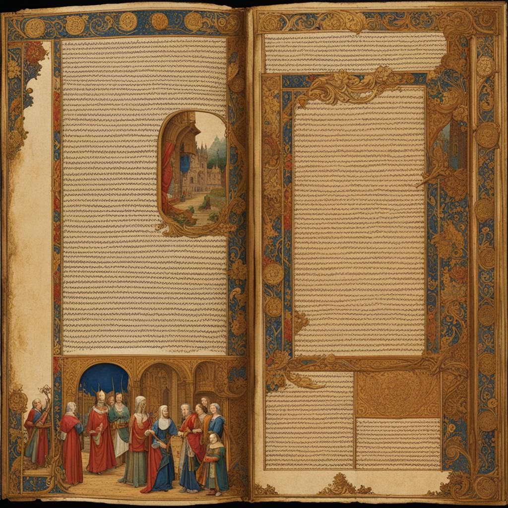 Illuminated Manuscript Page with King