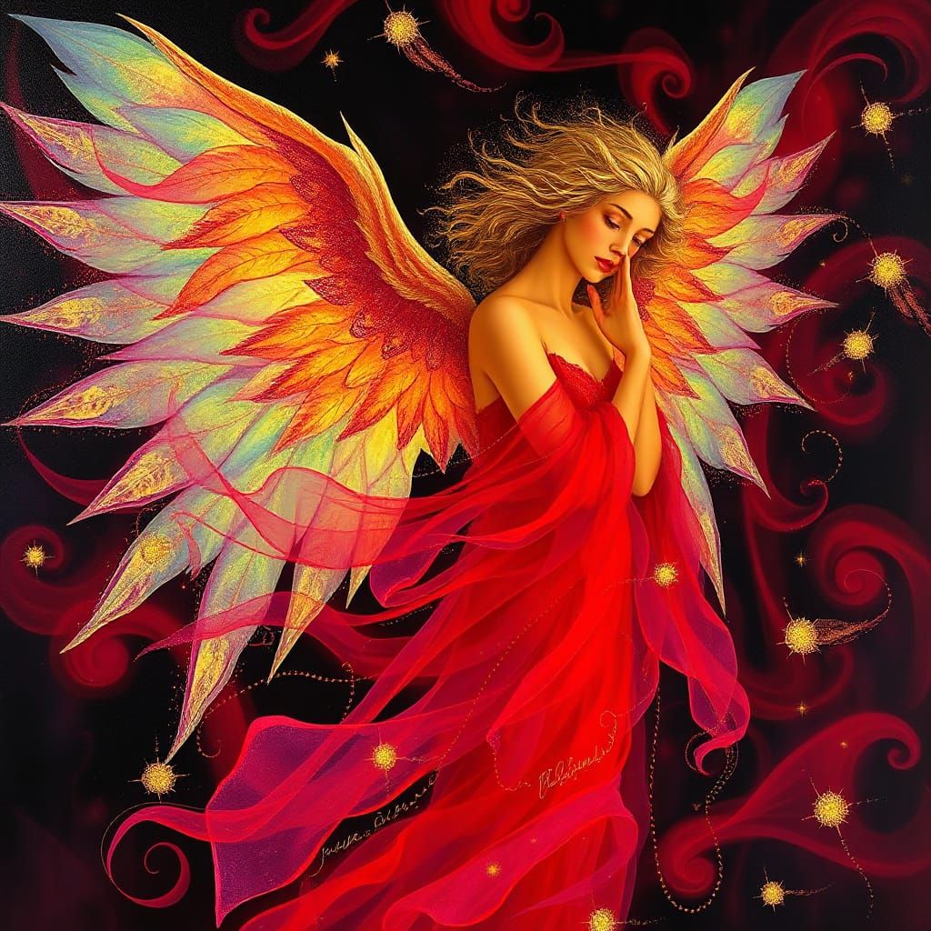 Ethereal Angel in Dreamlike Colors