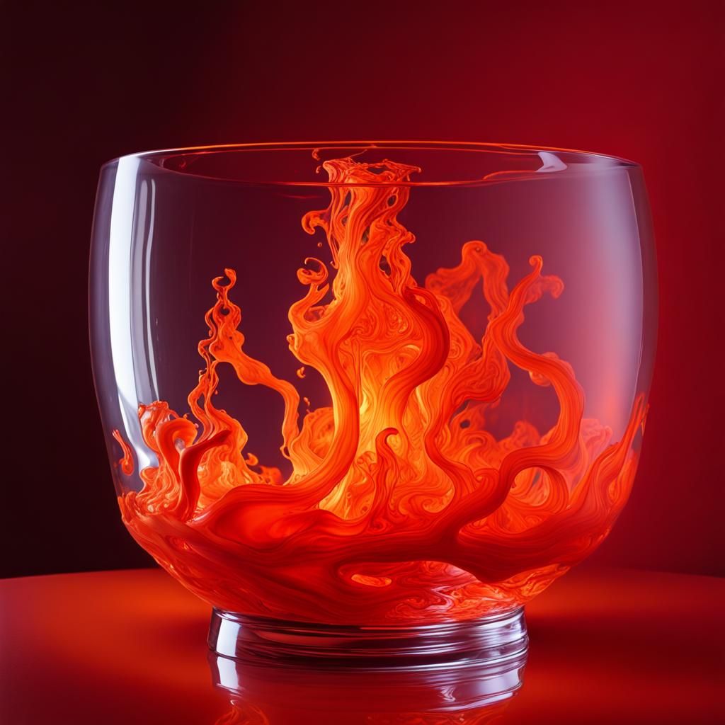 Liquid Lava Lamp with Writhing Shadows