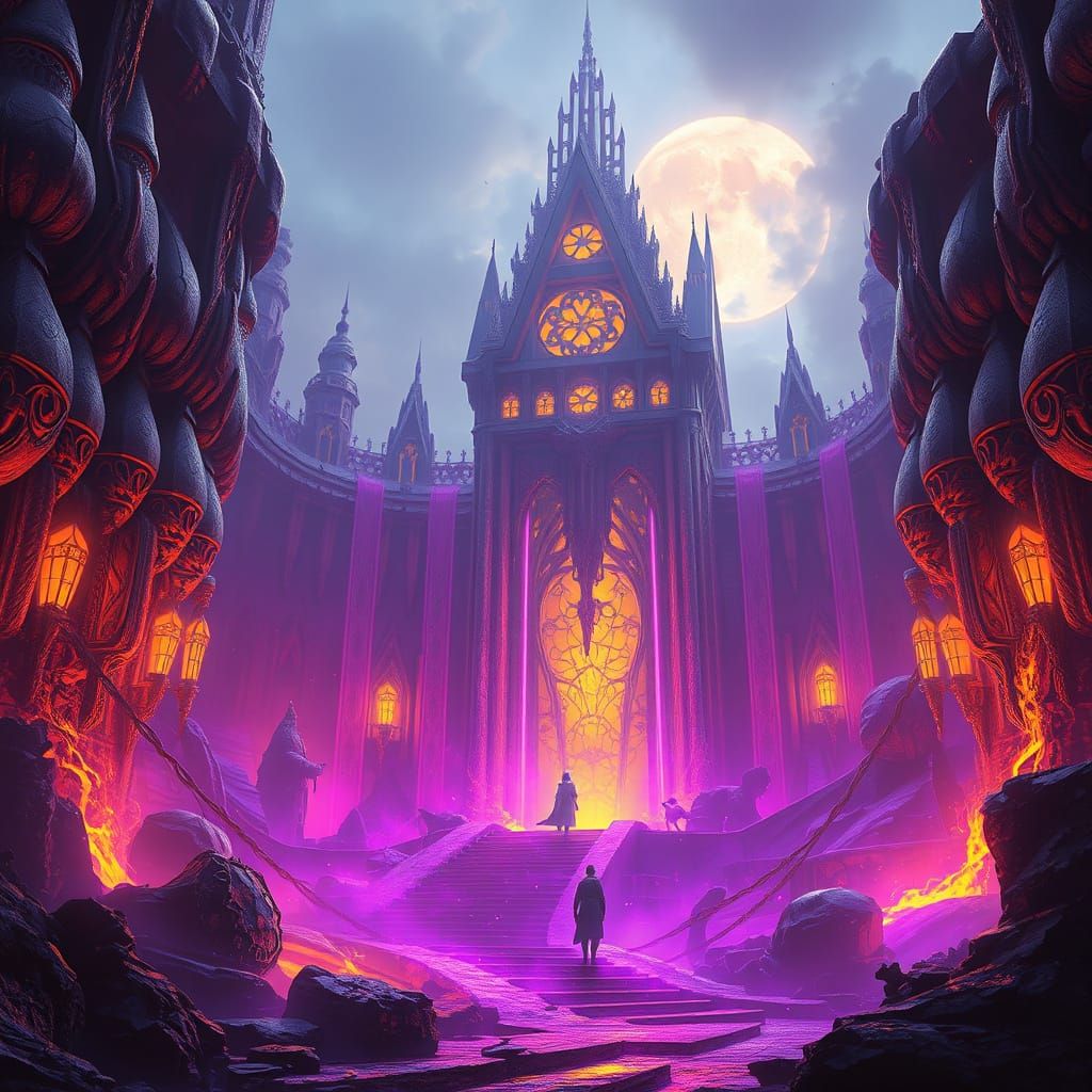 Unseen Realm Gate in Dark Fantasy Style