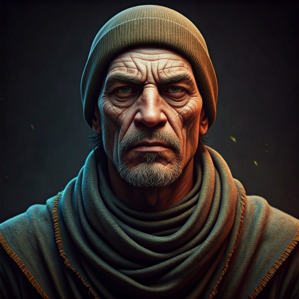 Mystical Sorcerer in Earthy Tones