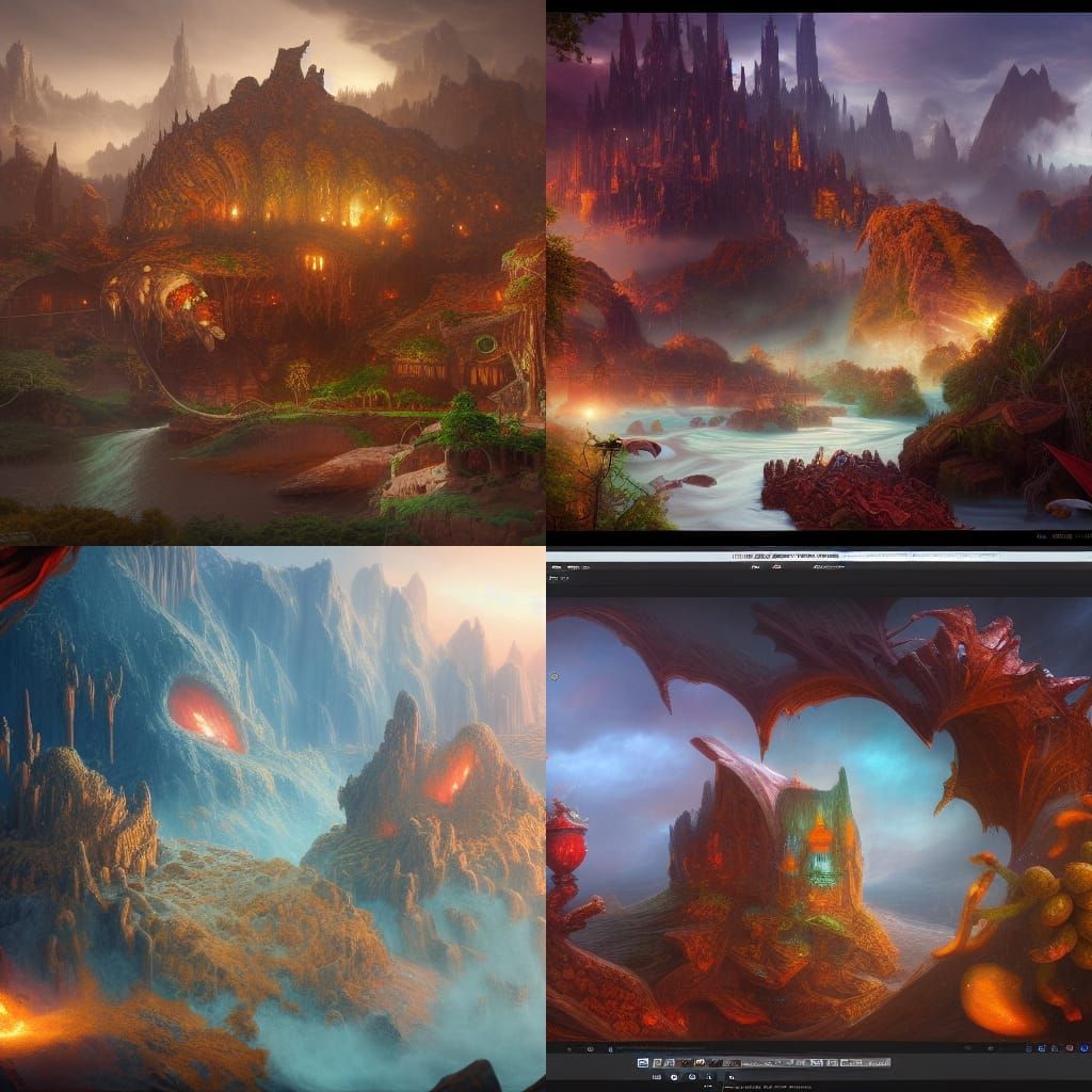 Fantastical Food in Detailed Matte Painting