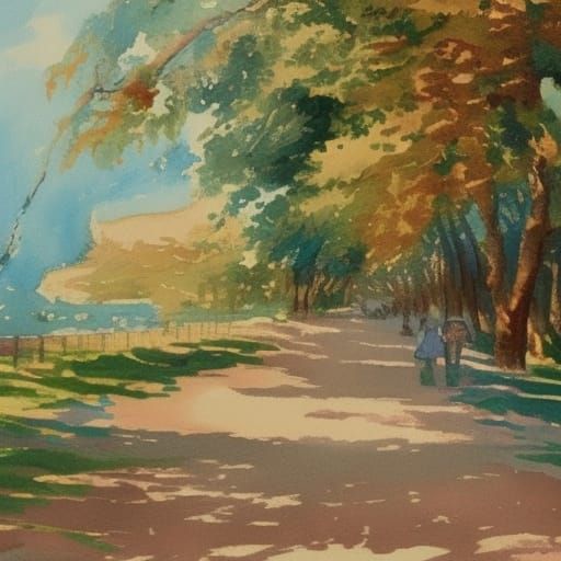 Inspirational Words in Gouache Impressionist Style