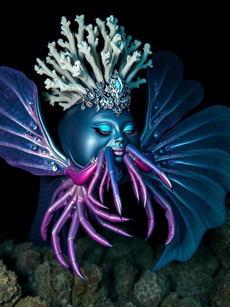 High Fashion Deep-Sea Isopod in Regal Pose