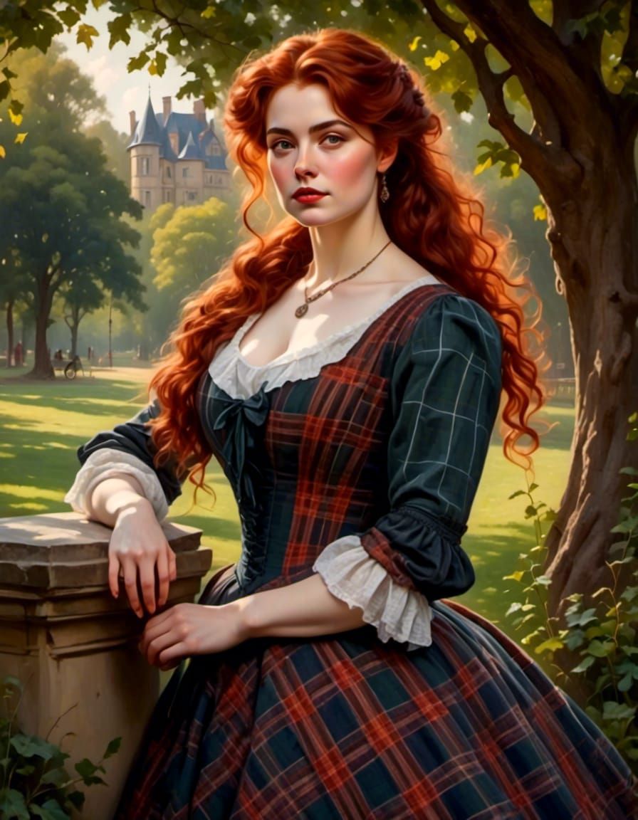 Victorian Woman Portrait in Fantasy Style