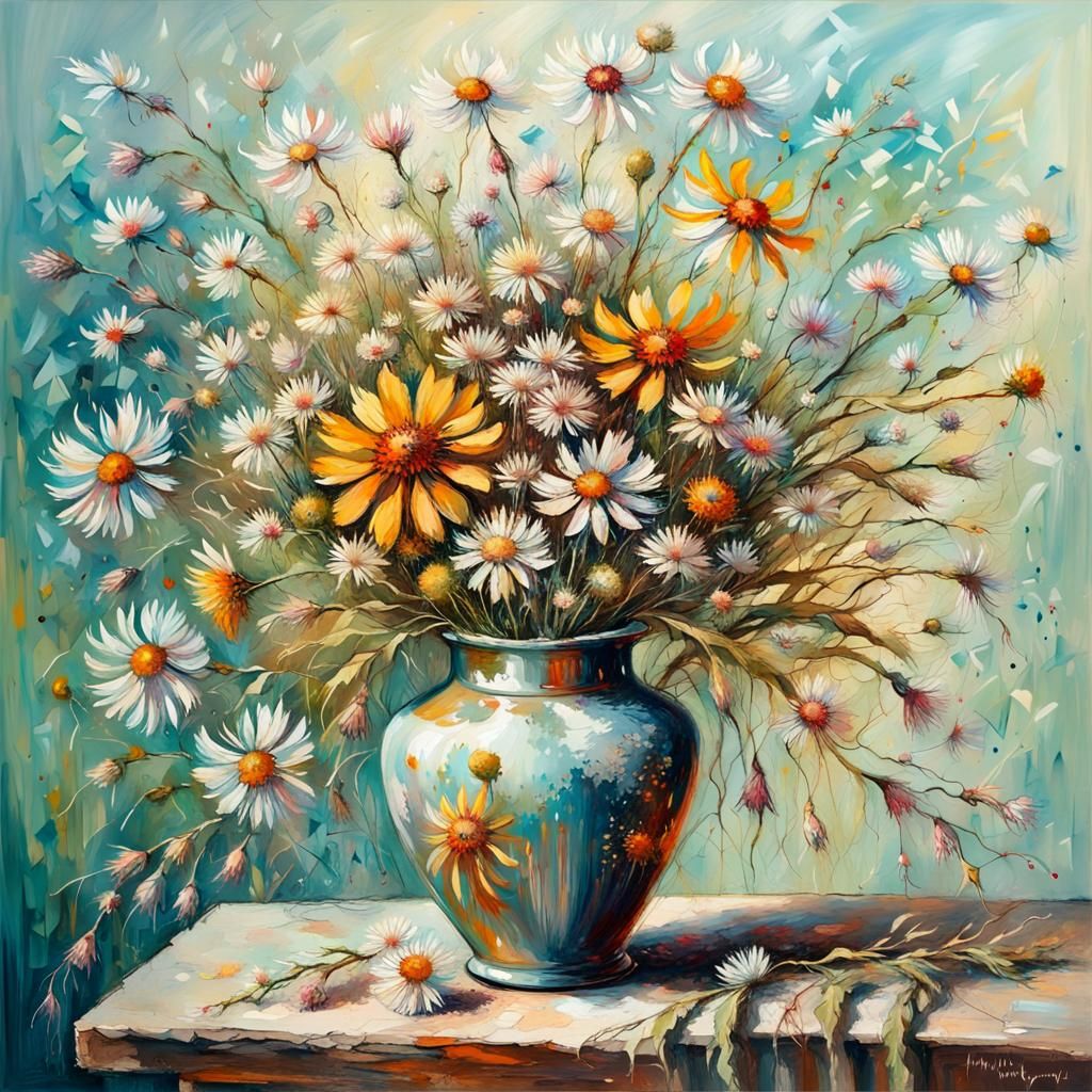 Still Life: Summer Meadow Flowers in Bright, Soft Style