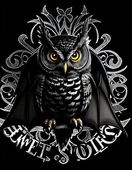 A Hybrid Owl Bat Animal Generated by AI