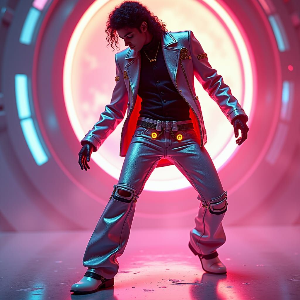 <lora:Kyootness:2.0> Michael Jackson as a pop figure in moon...