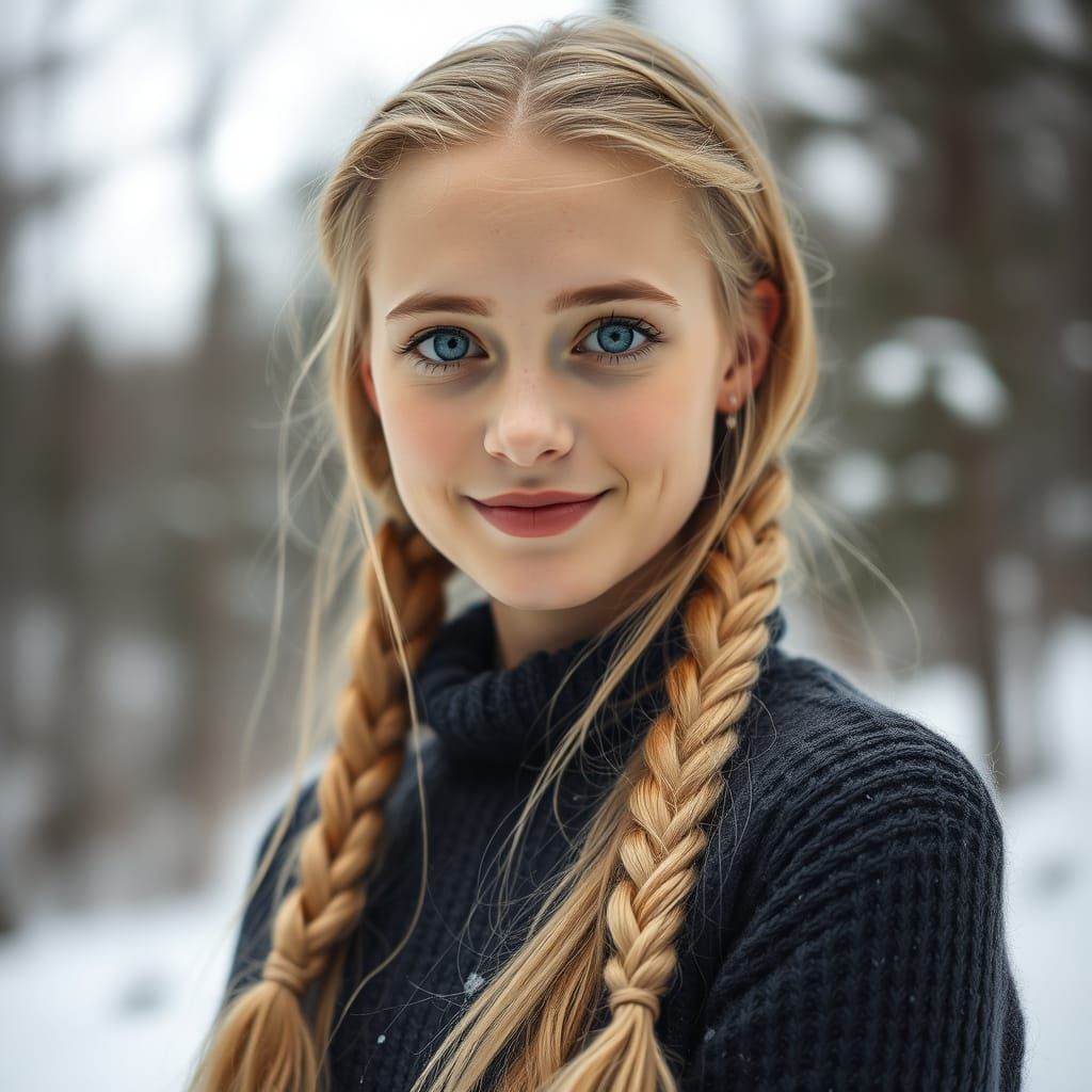 Ethereal Winter Portrait in Soft Focus