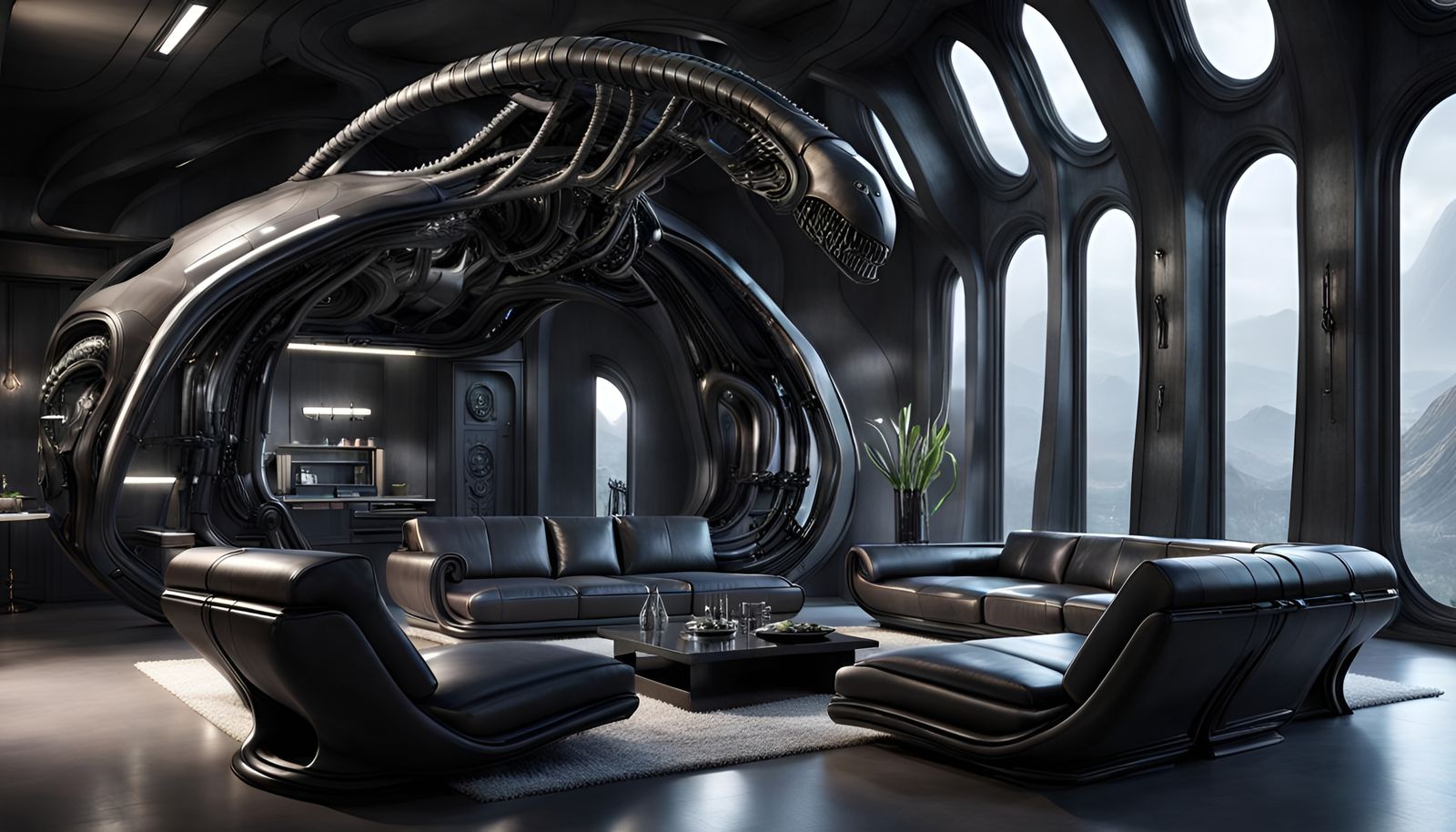 Surrealist Giger-Inspired Home