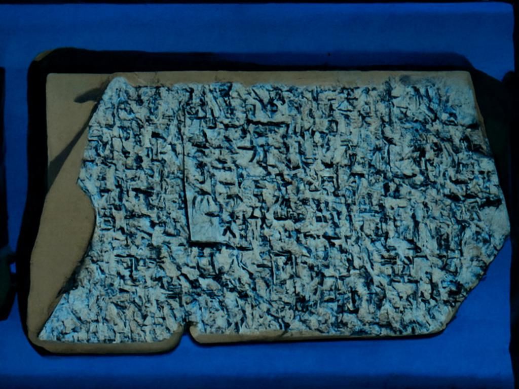 Phoenician Tablet in Hokusai Japanese Style