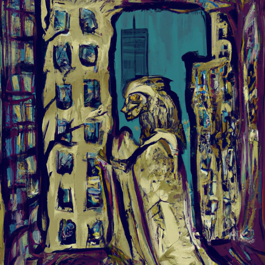 Hyperrealistic Lonely People in Dramatic Ink Painting