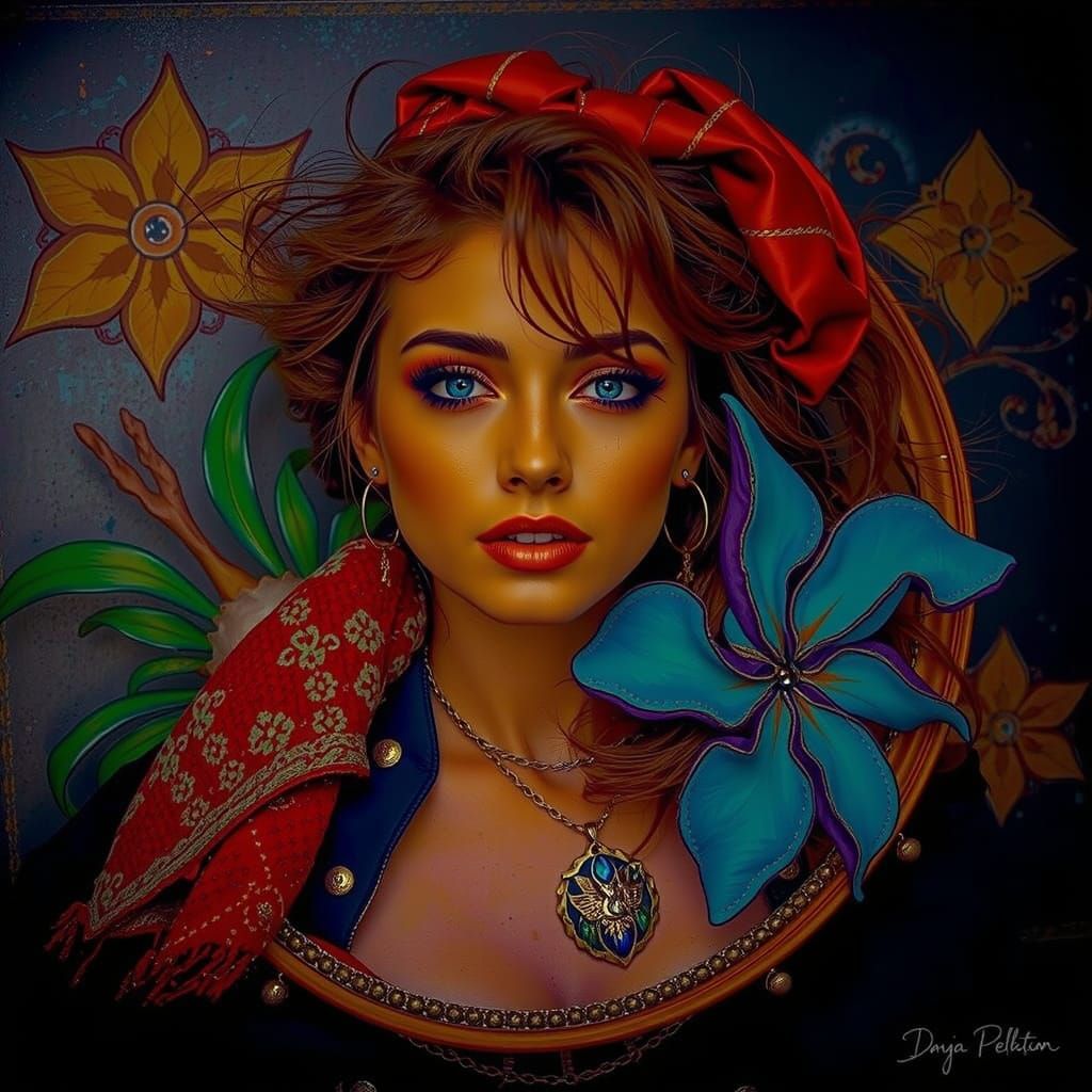 Rugged Glamour Portrait of a Mysterious Woman