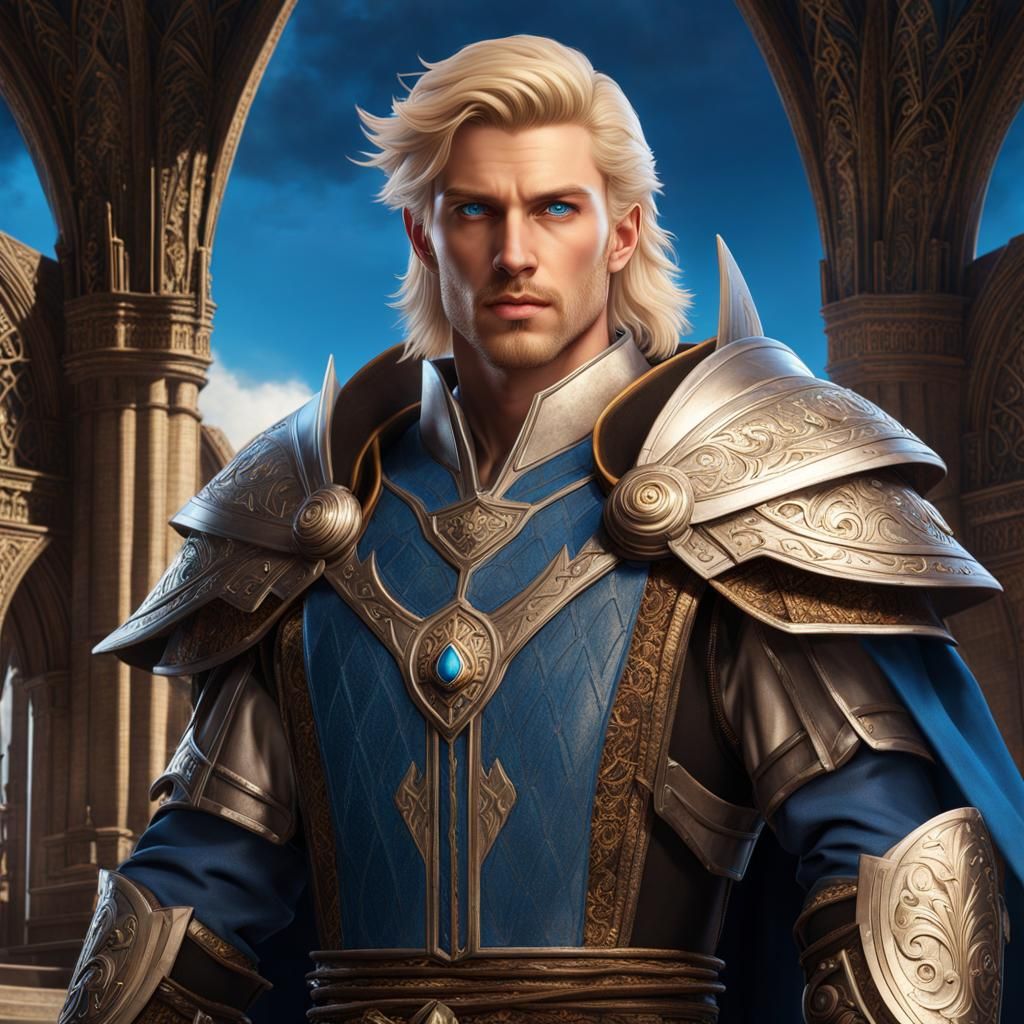 Handsome Young Cleric in Detailed Matte Painting