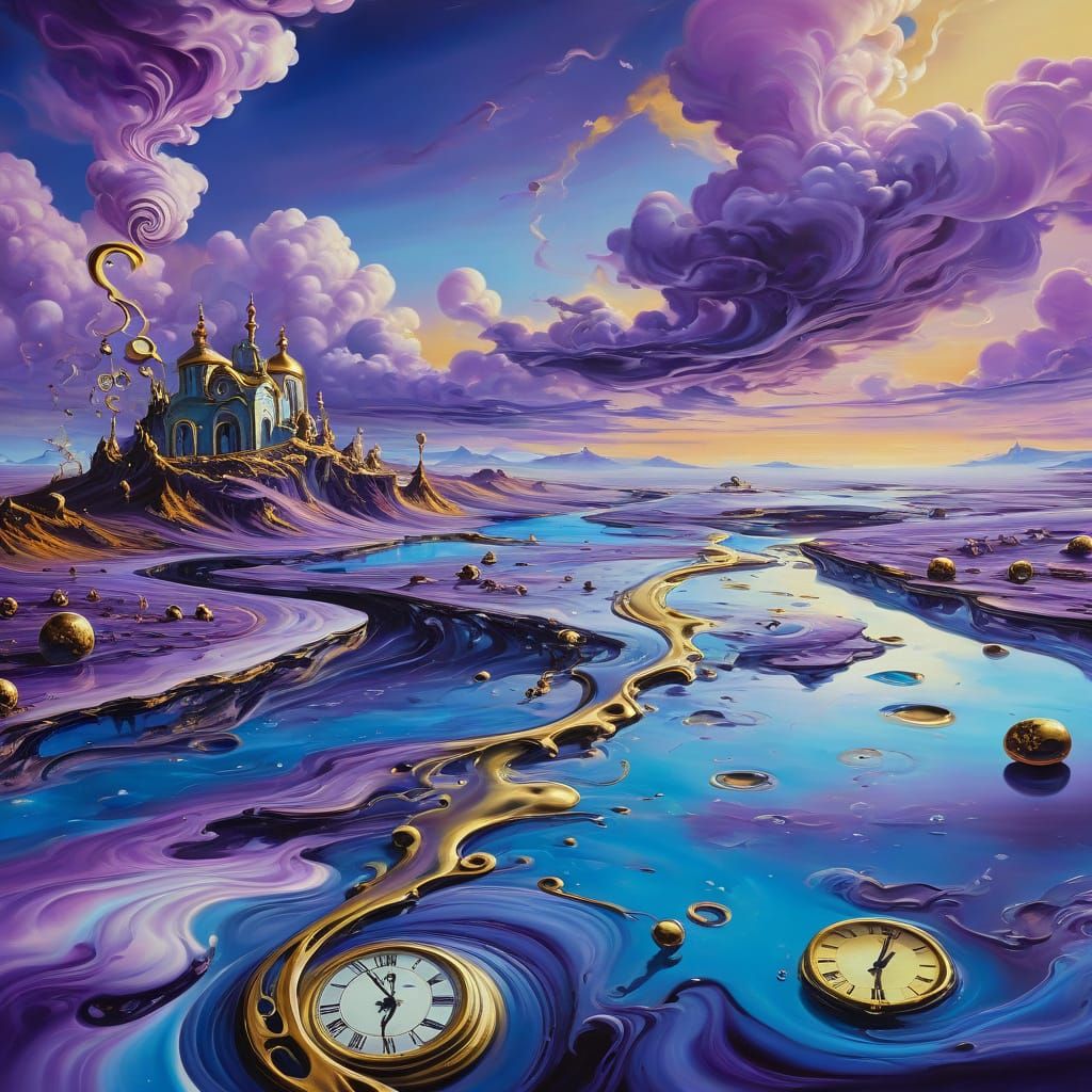 Dreamlike Scintillation in a Surreal Oil Painting