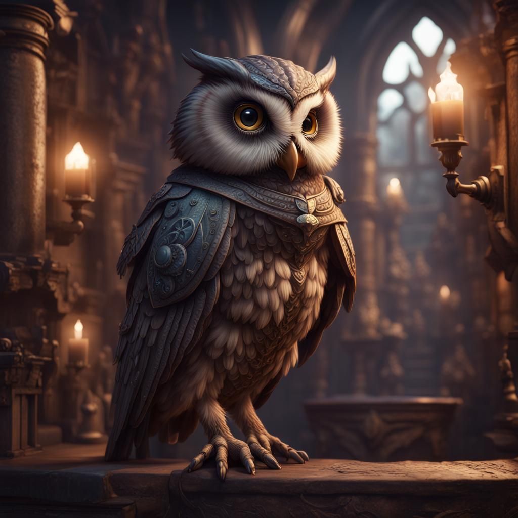 Owlin Rogue in Brothel: Detailed Fantasy Art