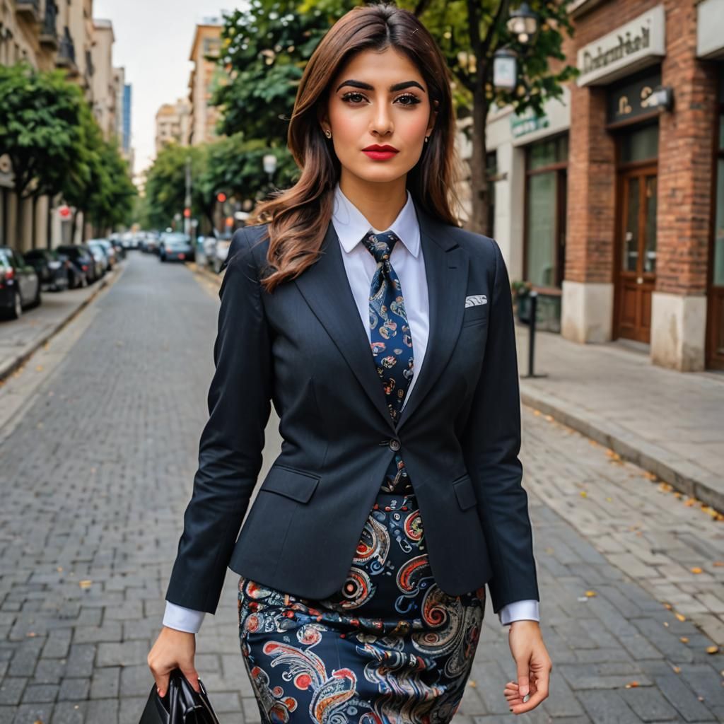 Professional Portrait of an Iranian Woman in Business Suit