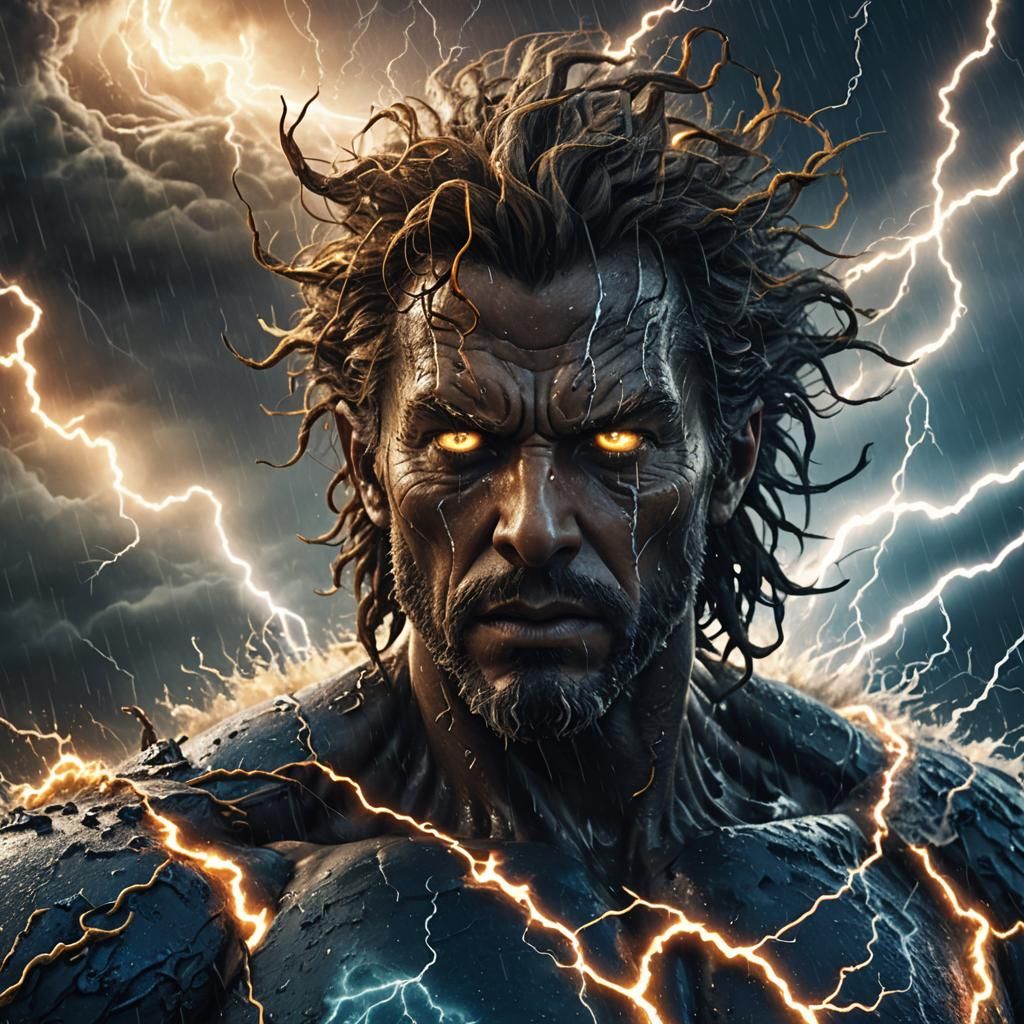 Humanoid Hurricane Amidst a Torrential Storm