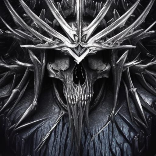 Icy Skull: The Lich King's Black-Thorn Crown