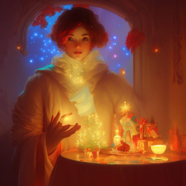 Glowing Christmas Cookies: Detailed Concept Art
