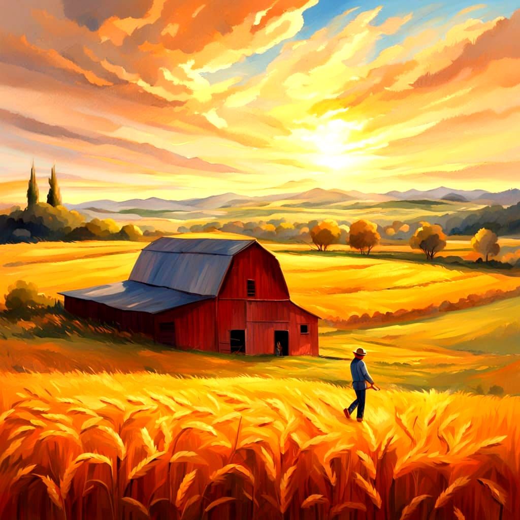 Golden Wheat Field Ready for Harvest