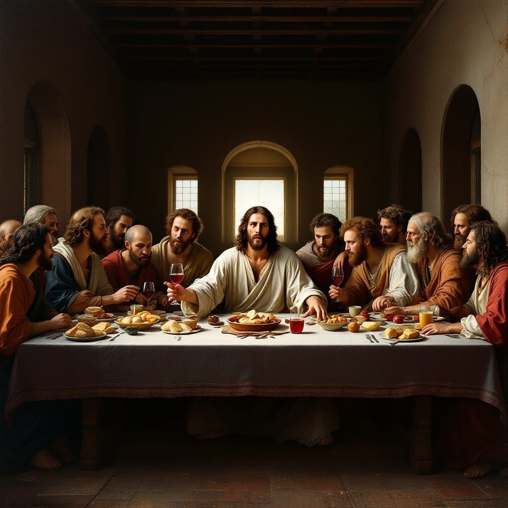 The Last Supper: Hyperrealistic Digital Painting