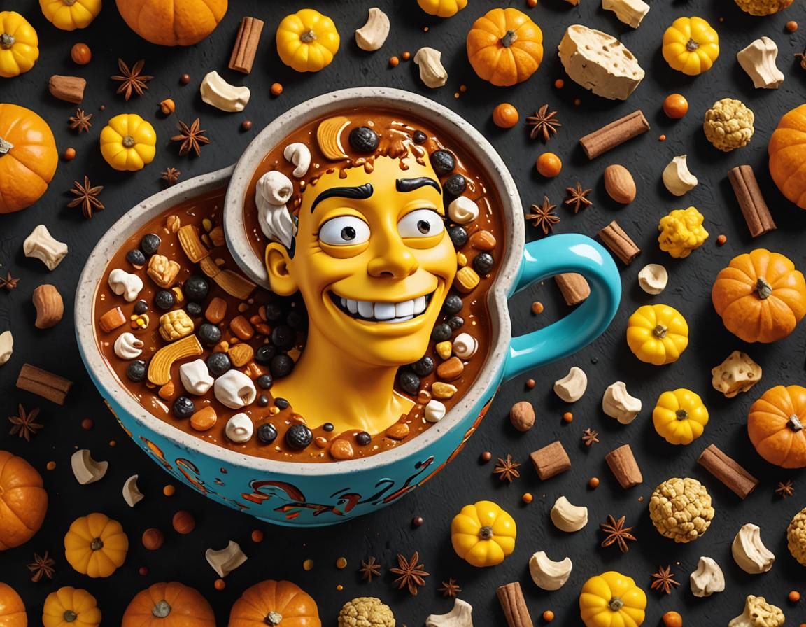 Hyperrealistic Simpsons and Flintstones Halloween Art