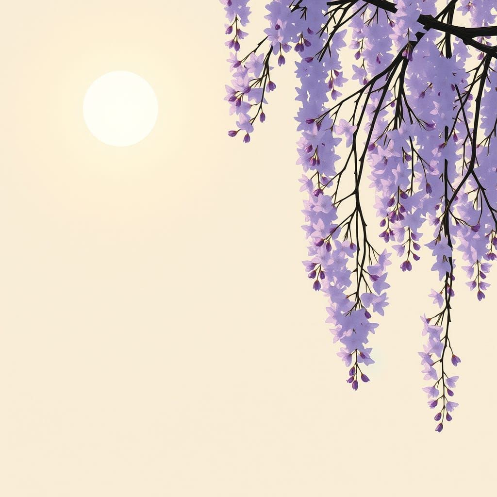 Tranquil Spring Scene in Ukiyo-e Style