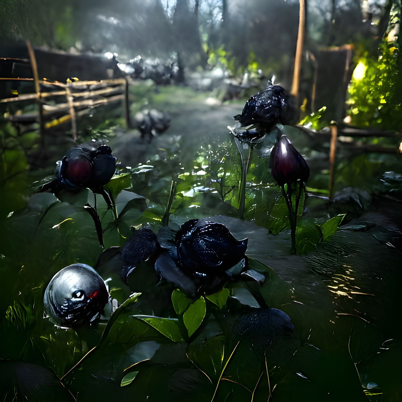 Dark Garden of Black Roses Concept Art