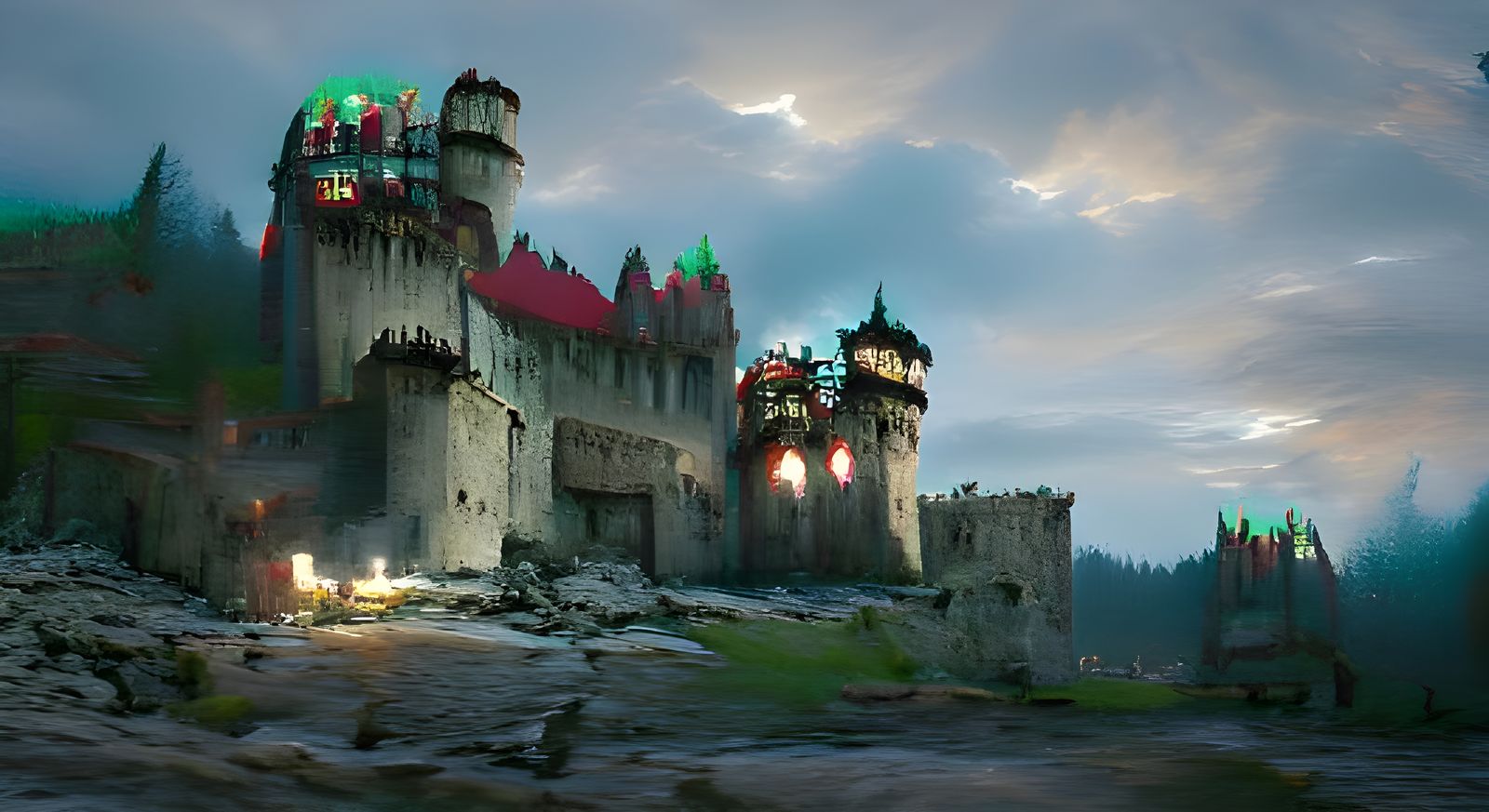 Dark Castle Concept Art in 8k Resolution