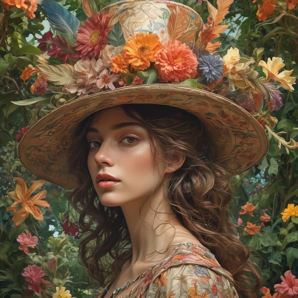 Female portrait.
Summer Garden.