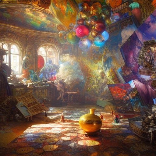 Fantastic Fortune Teller Backshop with Inca Architecture