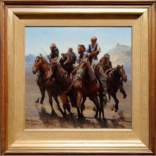 Man in Oil Painting by James Gurney Style