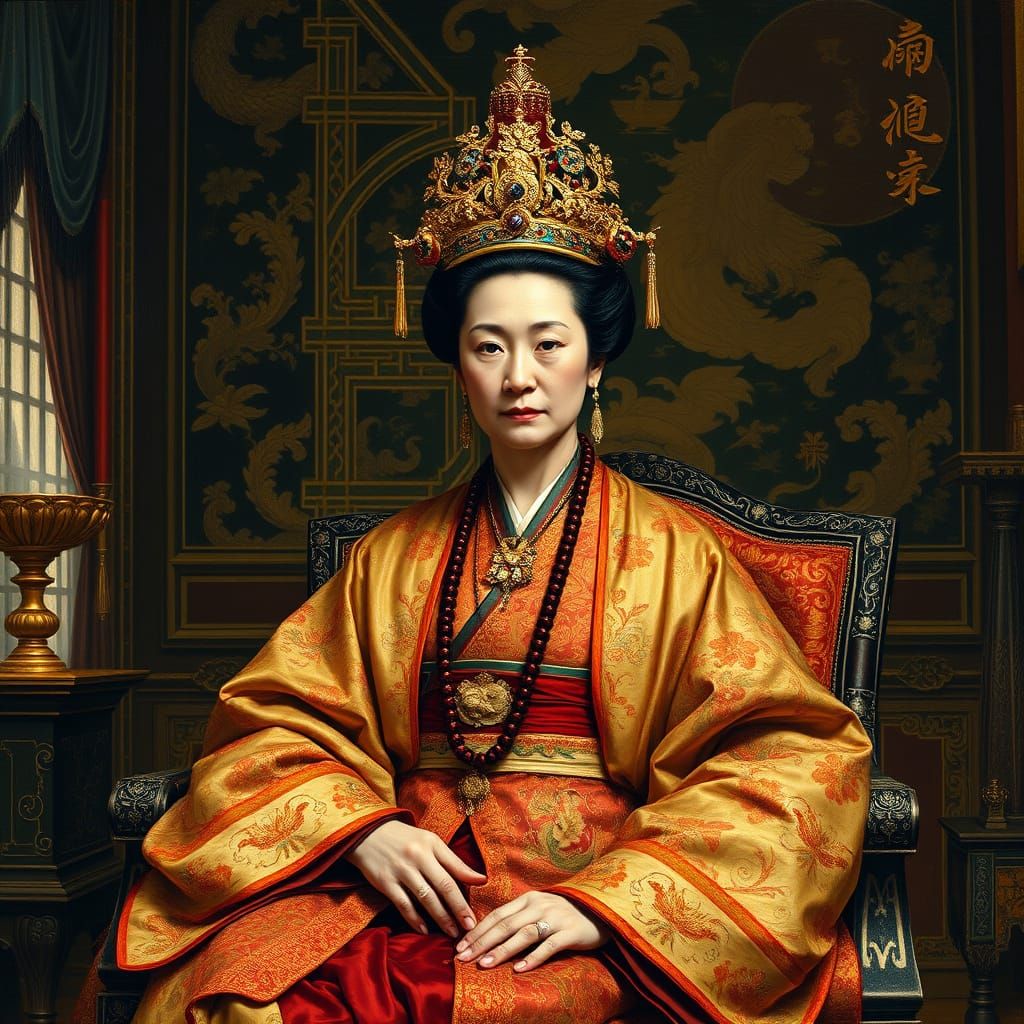Chinese Queen in Opulent Splendor