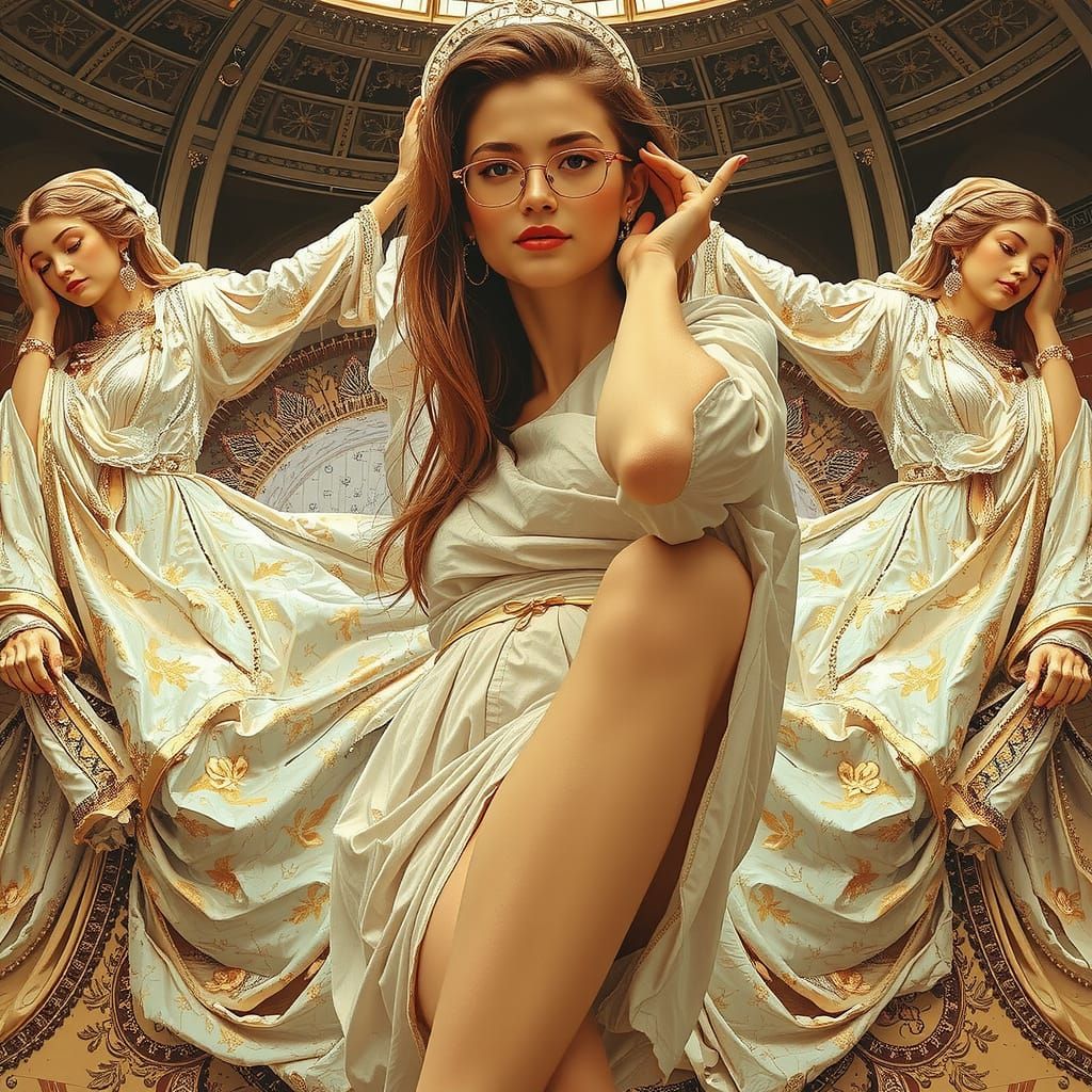 Expressive Sculpture of Reflected Glory