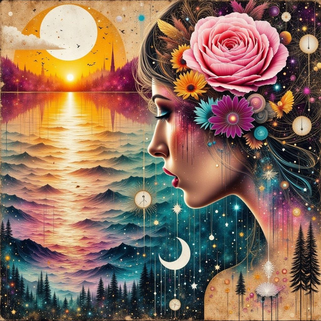 Golden Hour Goddess in Whimsical Wonderland