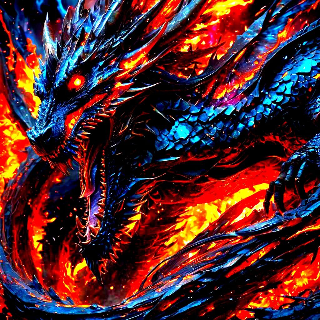 Cosmic Dragon of Fire and Electricity
