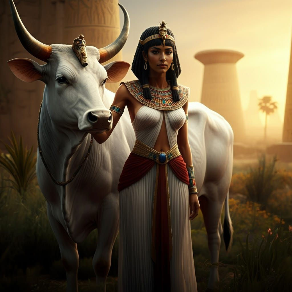 Egyptian Goddess Hesat Adorns the Nile Delta