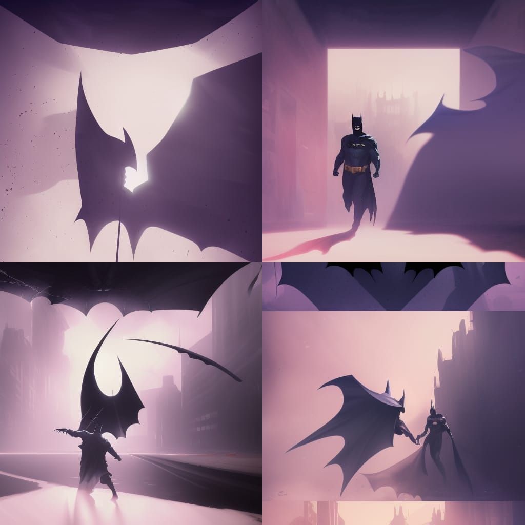 Batman Logo Shadow: Dark Fantasy Concept Art