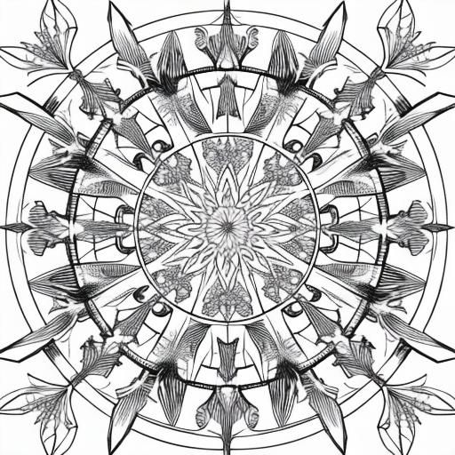 Simple AI-Generated Outline Drawing