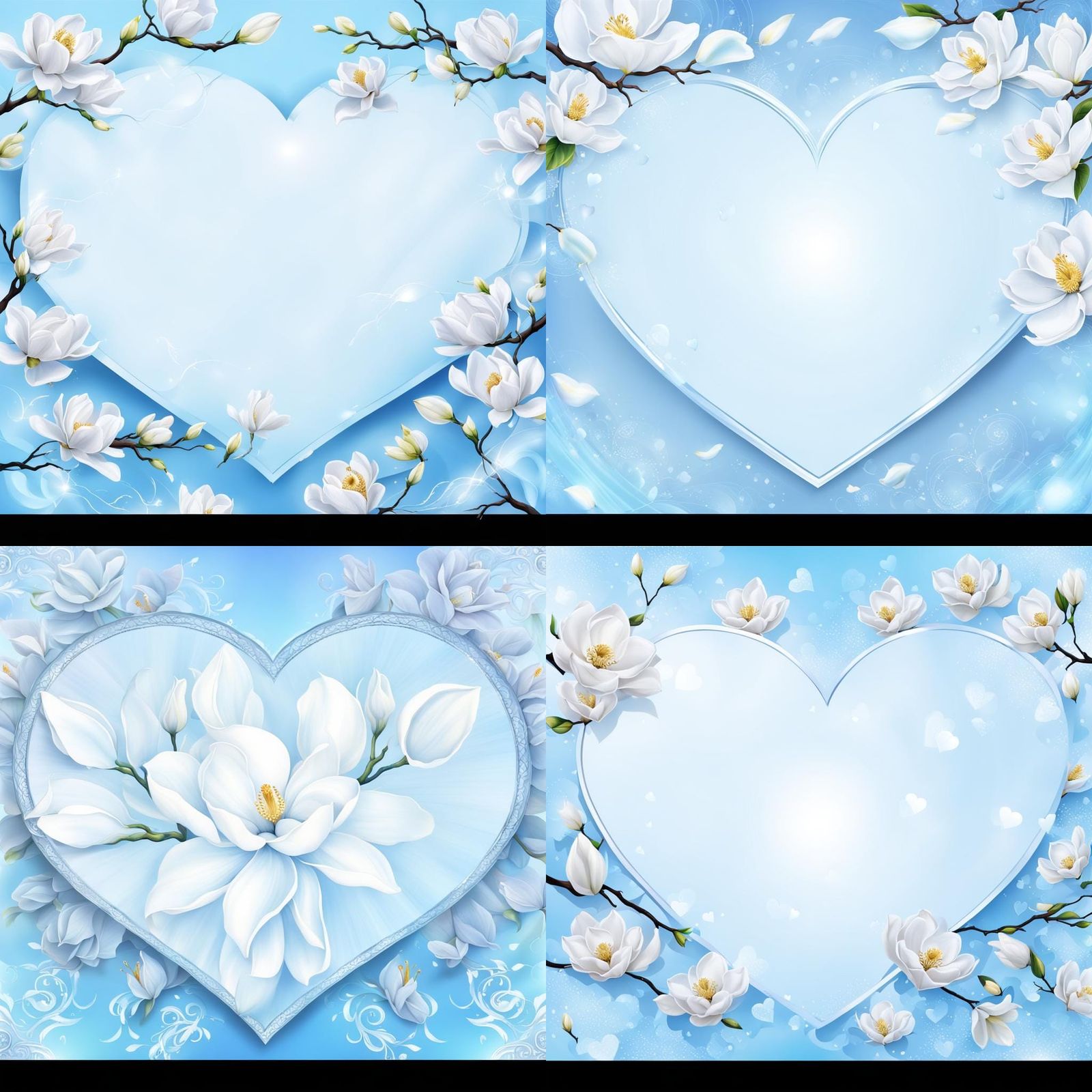 Elegant White Magnolias in Golden Light