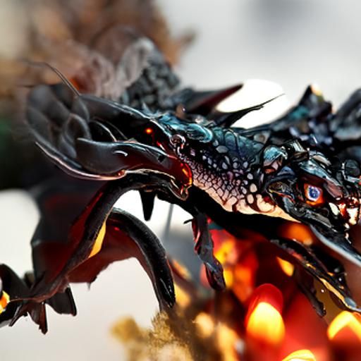 Fire Dragon vs Ice Dragon Fantasy Art