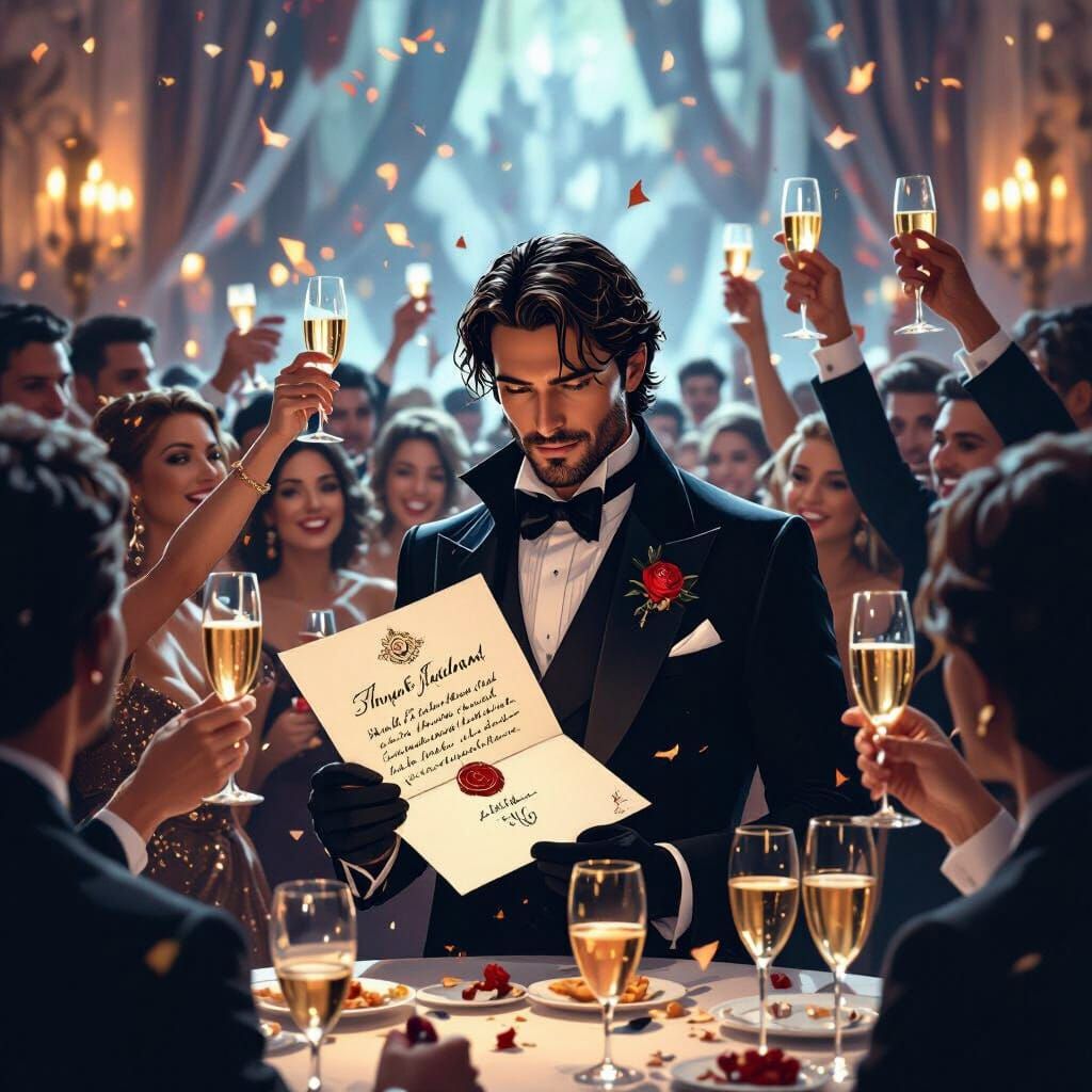 Mysterious Letter Arrives at Midnight Party in Futuristic St...