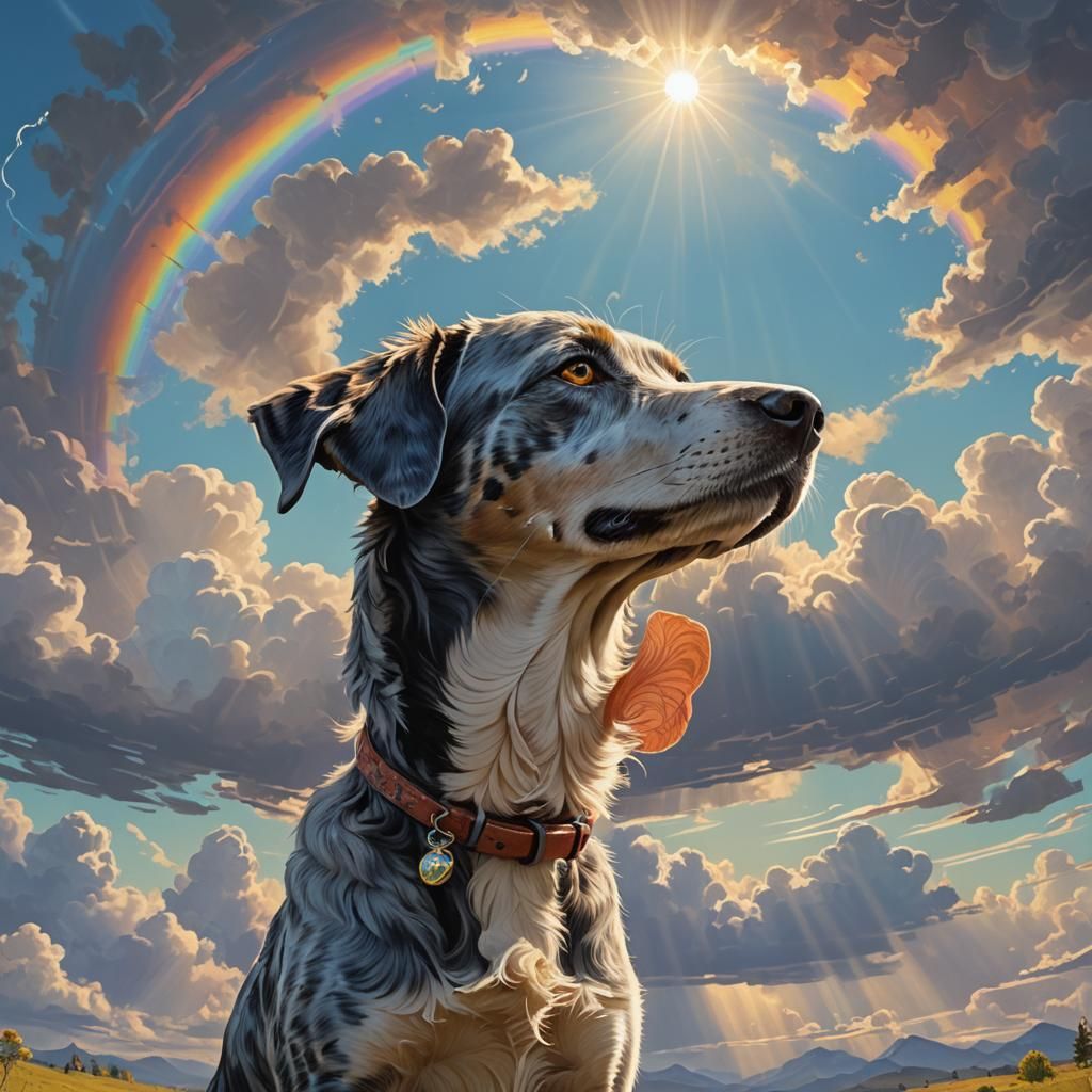 Ethereal Catahoula Sheppard Mix with Angelic Halo
